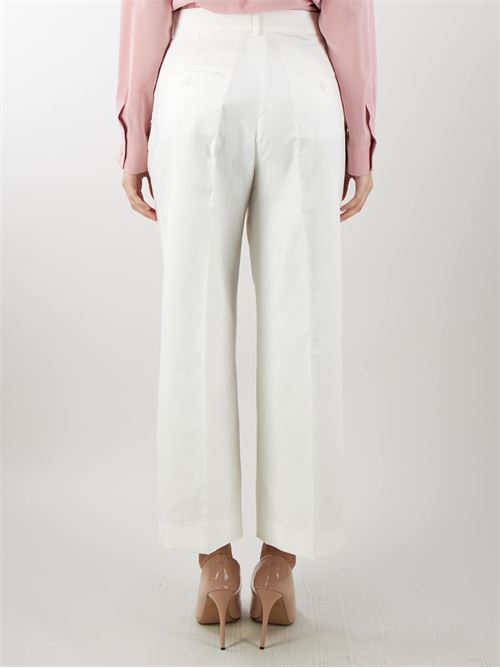 Pantalone largo in cotone e lino Max Mara Weekend MAX MARA WEEKEND | Pantalone | ZIRCONE1
